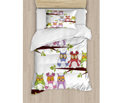 Birds on Tree Branches Duvet Cover Set