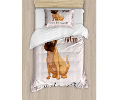 Cartoon English Mastiff Duvet Cover Set