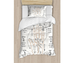 Open Hand Reading Signs Duvet Cover Set