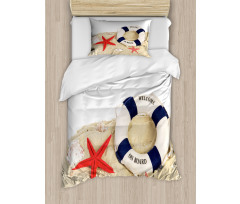 Shells Starfishes Sea Duvet Cover Set