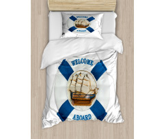 Life Buoy on the Wall Duvet Cover Set
