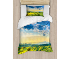 Sunset in Tuscany Rural Duvet Cover Set