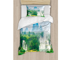 Misty Jungle Forest Duvet Cover Set