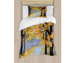 Gouache Autumn Scenery Art Duvet Cover Set