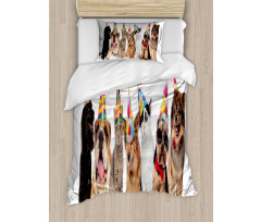 Party Animals in Hats Duvet Cover Set