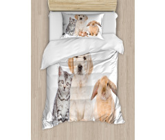 Bunny Piglet Staring Duvet Cover Set