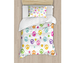 Old Peace Sign Duvet Cover Set