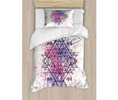 Motif Grunge Splashes Duvet Cover Set