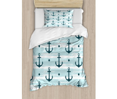 Pattern with Anchors Duvet Cover Set