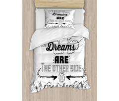 Optimistic Winner Slogan Duvet Cover Set