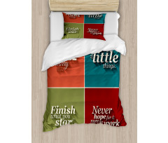 Love More Worry Less Duvet Cover Set