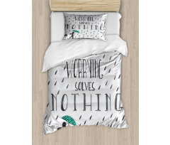 Worrying Solves Nothing Duvet Cover Set