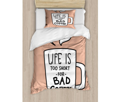 Coffee Lover Mug Concept Duvet Cover Set