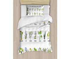 Educational Herbs Design Duvet Cover Set