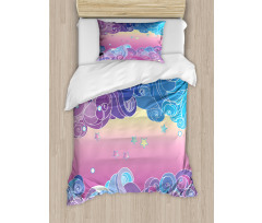 Clouds and Stars Duvet Cover Set