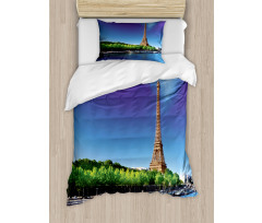 Eiffel at Sunrise Duvet Cover Set