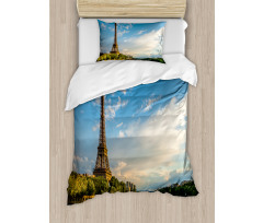 Sun Eiffel Tower Duvet Cover Set