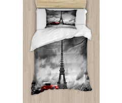 French Car Dark Clouds Duvet Cover Set