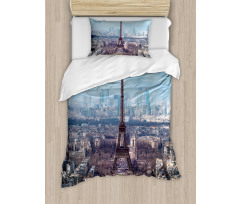 View of Eiffel Tower Duvet Cover Set