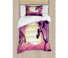 Gradient Landscape Duvet Cover Set