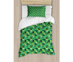 Tropical Strelitzia Floral Duvet Cover Set