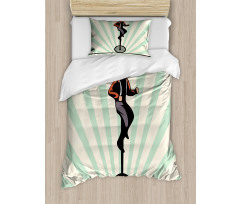 Citrus Man on Monowheel Art Duvet Cover Set