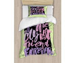 Vivid Words Lettering Duvet Cover Set