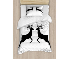 Reindeer Silhouette Duvet Cover Set