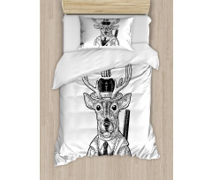 Sarcastic Humor Sketch Duvet Cover Set