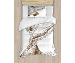 Wild Animal Engraving Duvet Cover Set