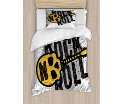 Skull Shaped Guitar Duvet Cover Set