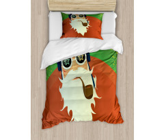 Funky Santa with Pipe Duvet Cover Set