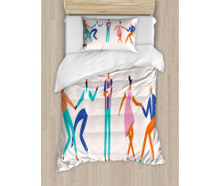 Dancing Men and Women Duvet Cover Set