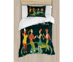 Hipster Themed Party Duvet Cover Set