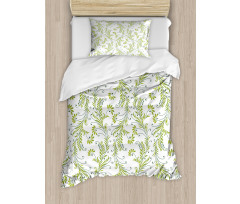 Old Leaf Swirl Floral Duvet Cover Set