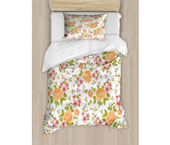 Peony Poppy Bridal Theme Duvet Cover Set