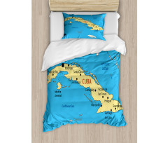 Republic of Cuba Modern Duvet Cover Set