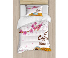 Cherry Blossom and Cup Duvet Cover Set