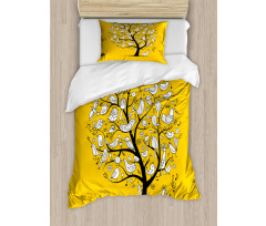 Doodle Birds Branches Duvet Cover Set