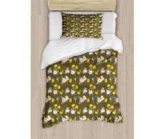 Flowers and Avian Duvet Cover Set