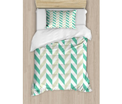 Herringbone Springtime Duvet Cover Set