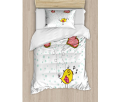 Love Bird Heart Duvet Cover Set