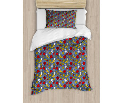 Leaf Banana Eye and Avian Duvet Cover Set