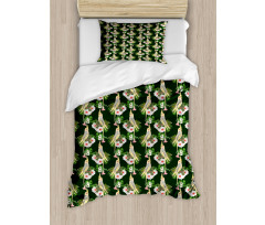 Parrot and Exotic Flora Duvet Cover Set