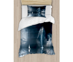 Yacht at the Ocean Duvet Cover Set