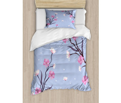 Apple Blossoms Branch Duvet Cover Set