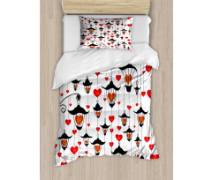 Lanterns and Hearts Duvet Cover Set