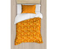 Cartoon Fallen Leaves Duvet Cover Set