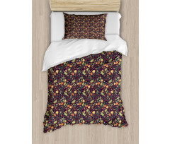 Leaves Acorns and Berries Duvet Cover Set