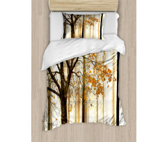 Tree in Abstract Woods Duvet Cover Set